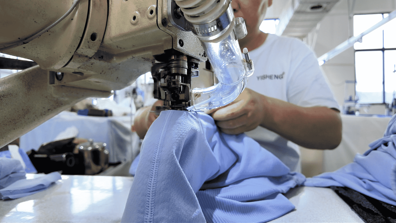 MOVEVOX Cut and Sew activewear production workstations in Yiwu