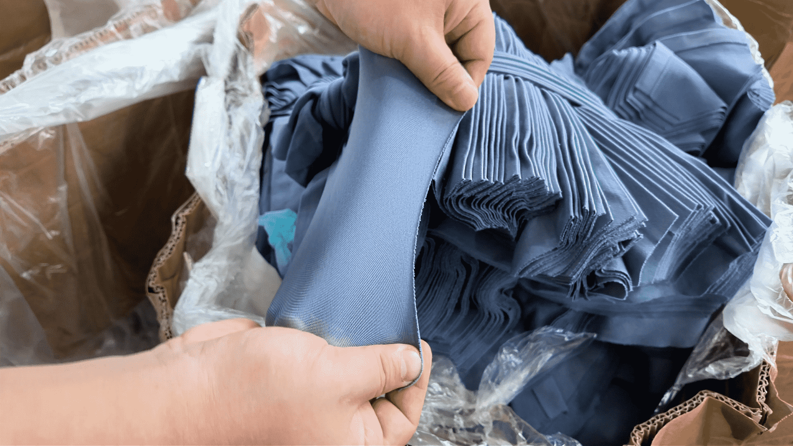 MOVEVOX incoming activewear material inspection against approved project requirements