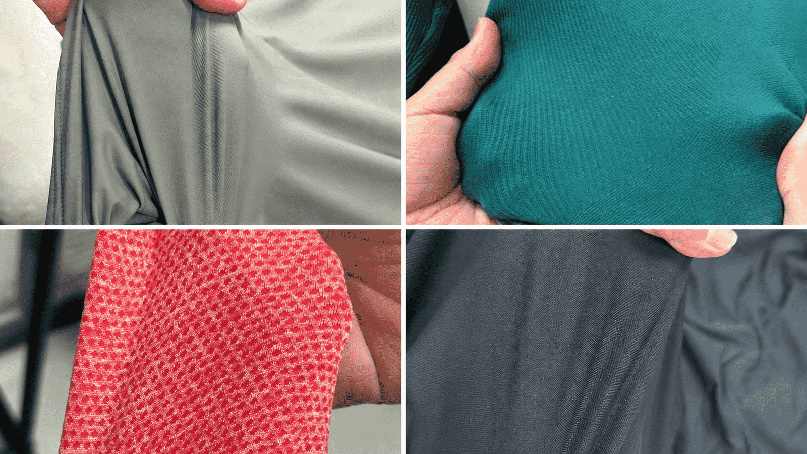 Technical diagram showing surface finish mapping across activewear leggings panels
