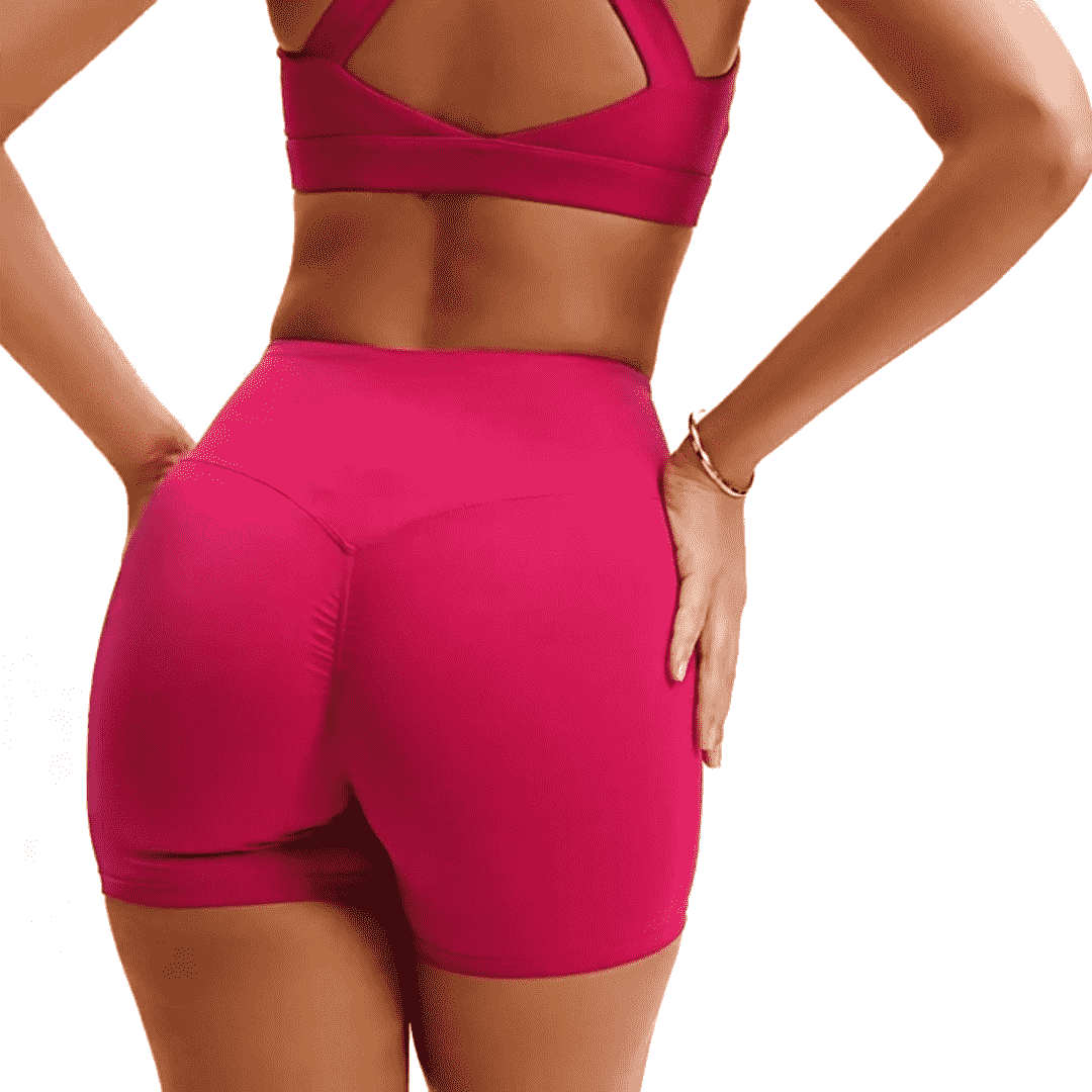MOVEVOX OEM yoga shorts sample showing waistband and fitted activewear construction