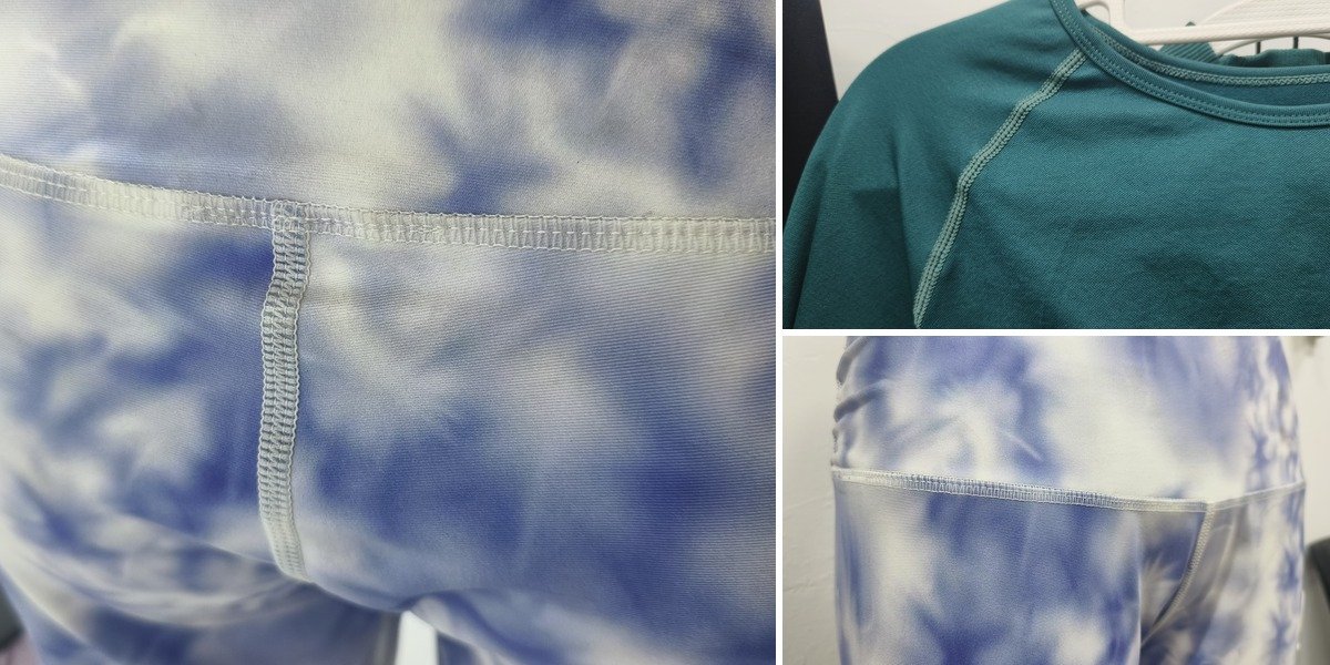 Activewear seam route under manufacturing review
