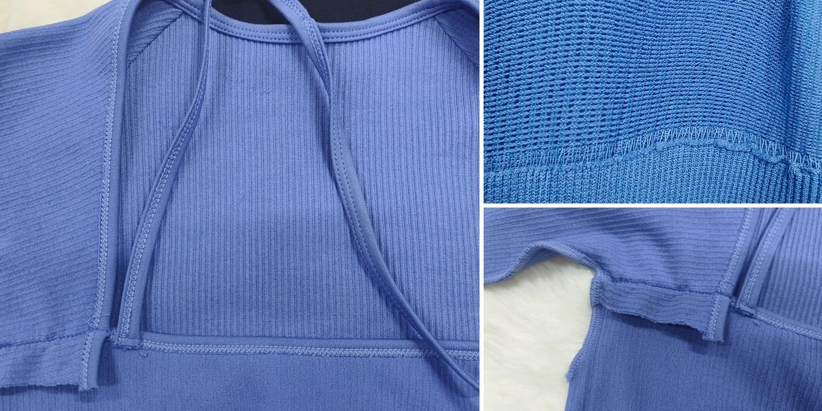 Multiple activewear panels meeting at a construction junction