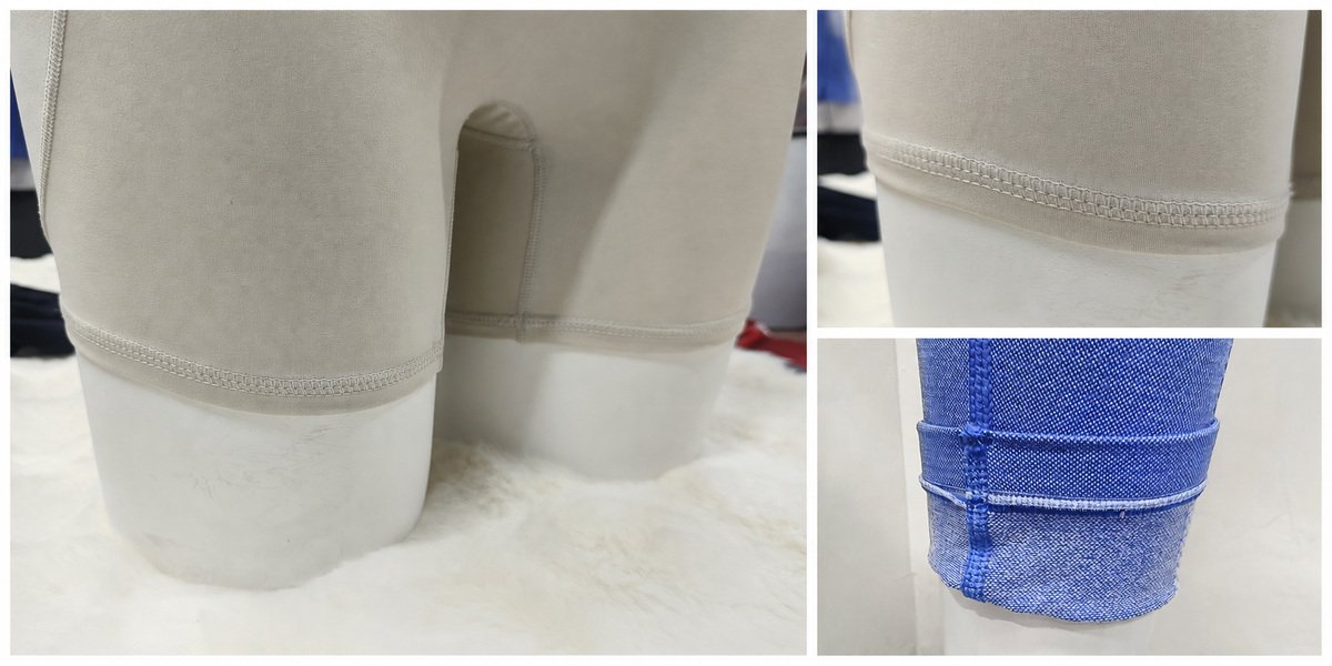 Activewear edge and binding construction detail