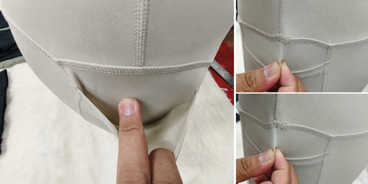 Reinforced stress point on activewear garment