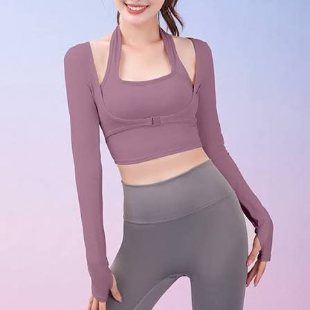 Verified crop top and leggings seamless activewear coordinated garment view