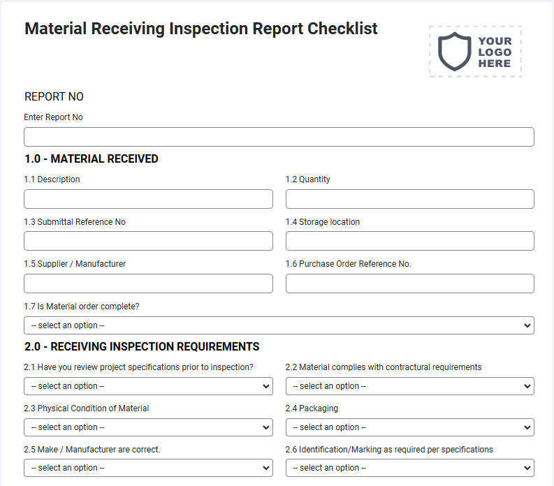 Anonymized MOVEVOX incoming material inspection record for a gymwear project