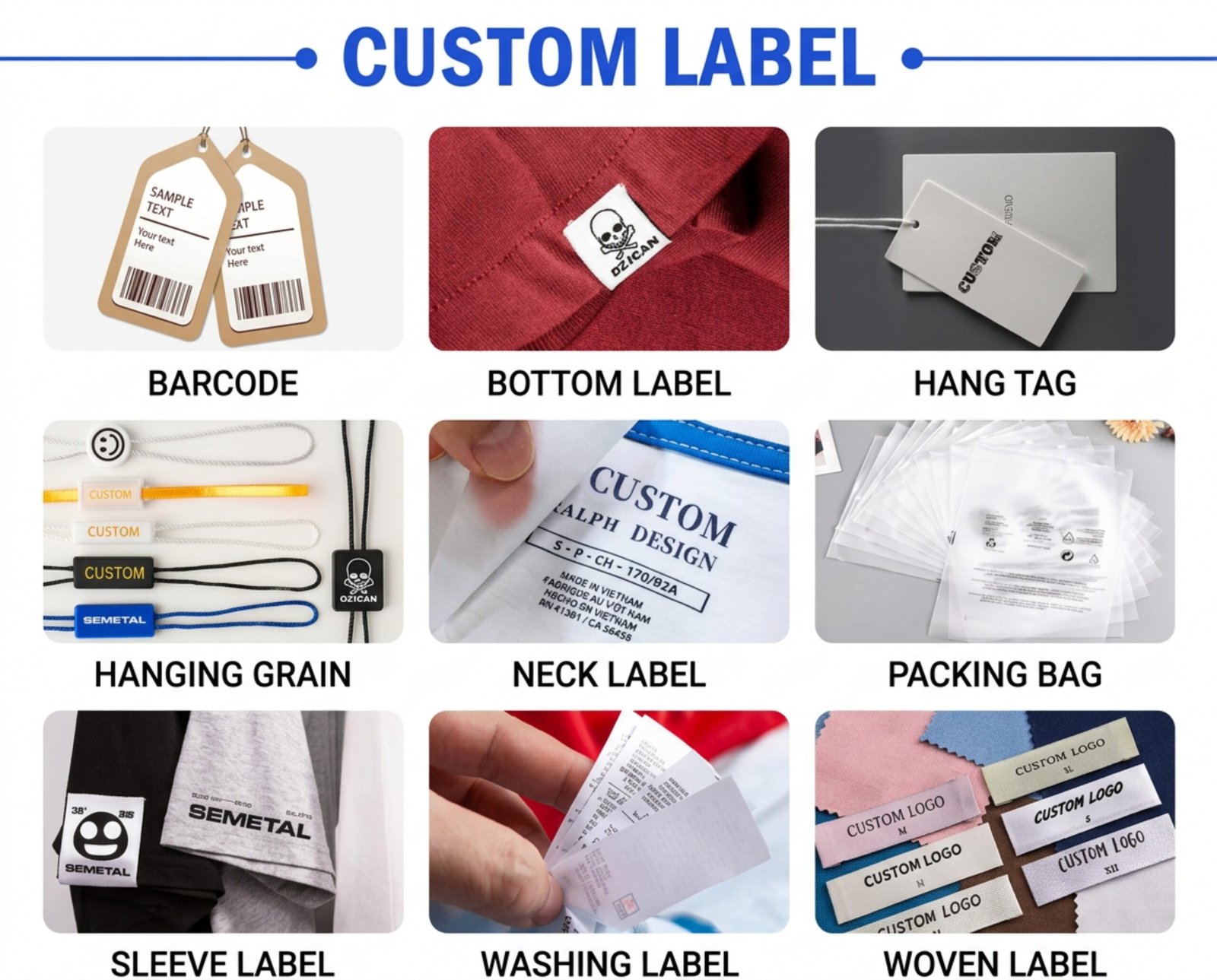 MOVEVOX private label main labels care labels size labels and hangtags
