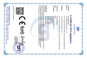 Official EU RoHS 2.0 Certificate of Compliance issued by True Safety Testing