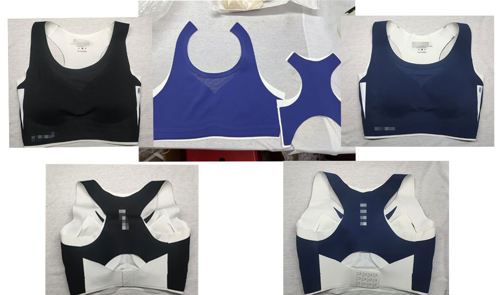 Anonymous Spanish client activewear project showing customized MOVEVOX products