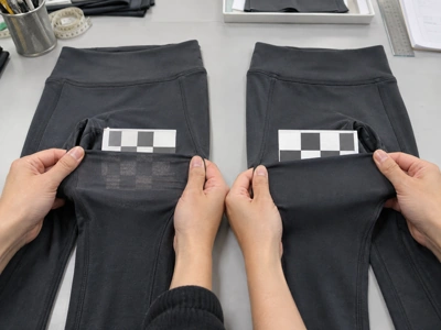 Squat-proof leggings development failure and approved comparison