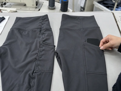 Legally usable reference scrunch shorts garment prepared for technical review