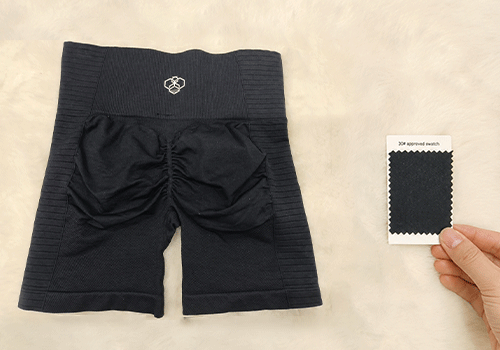 First article activewear garment color verification against approved physical standard