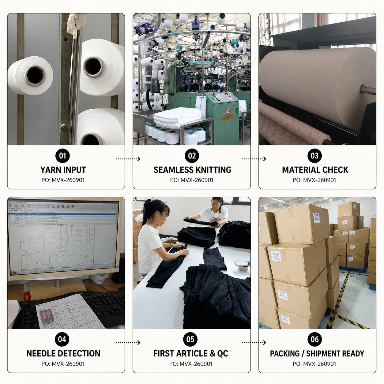 MOVEVOX custom color activewear development manufacturing and quality control capability