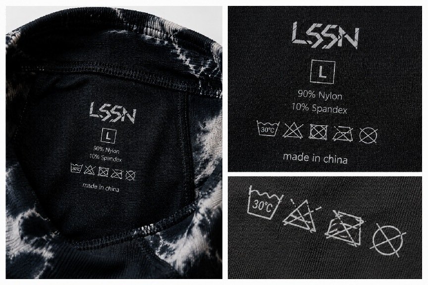 Activewear size label and SKU mapping control