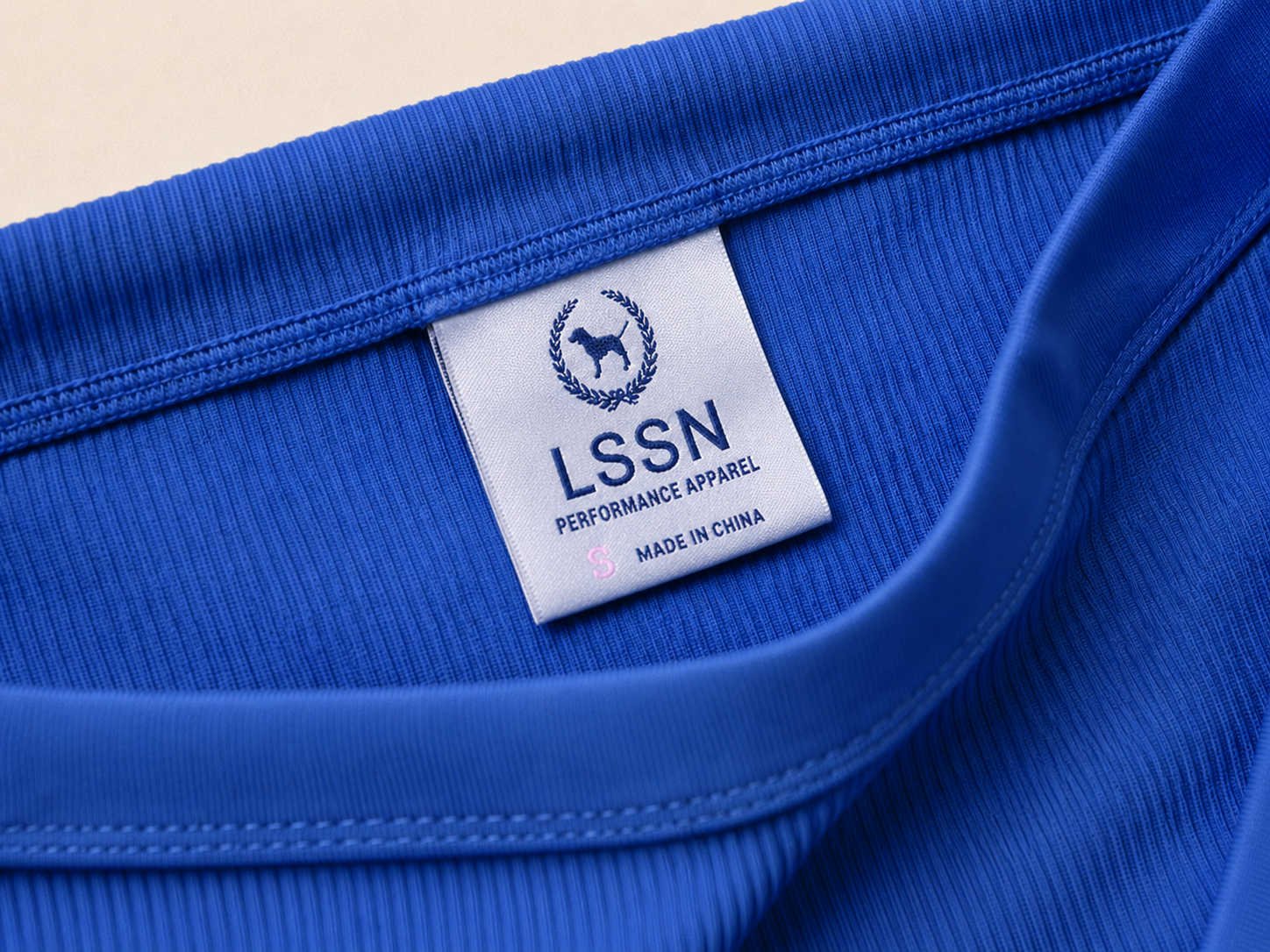 Woven label fold construction detail