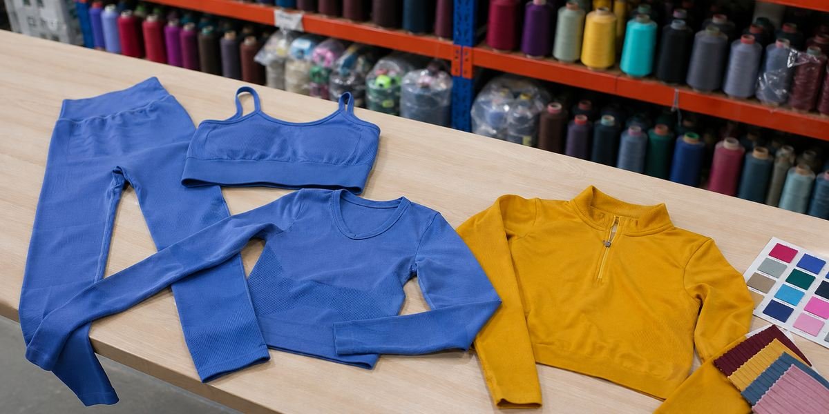 Multi-SKU workout collection with leggings shorts sports bras and tops