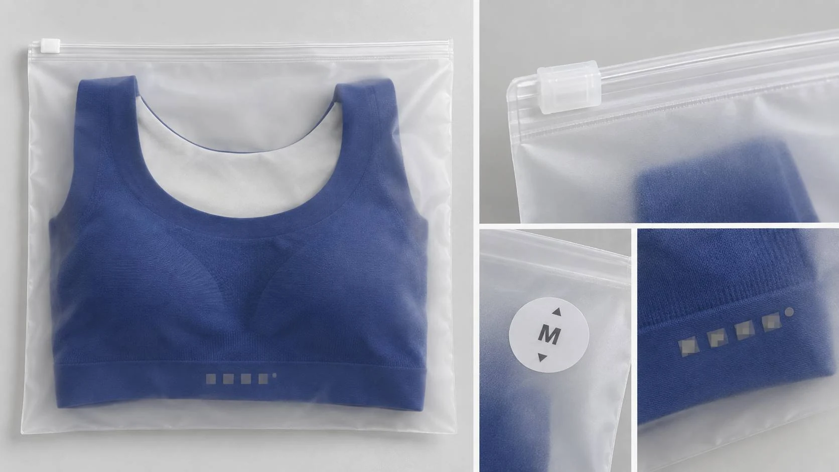 Anonymized MOVEVOX branded packaging developed for the European apparel buyer case