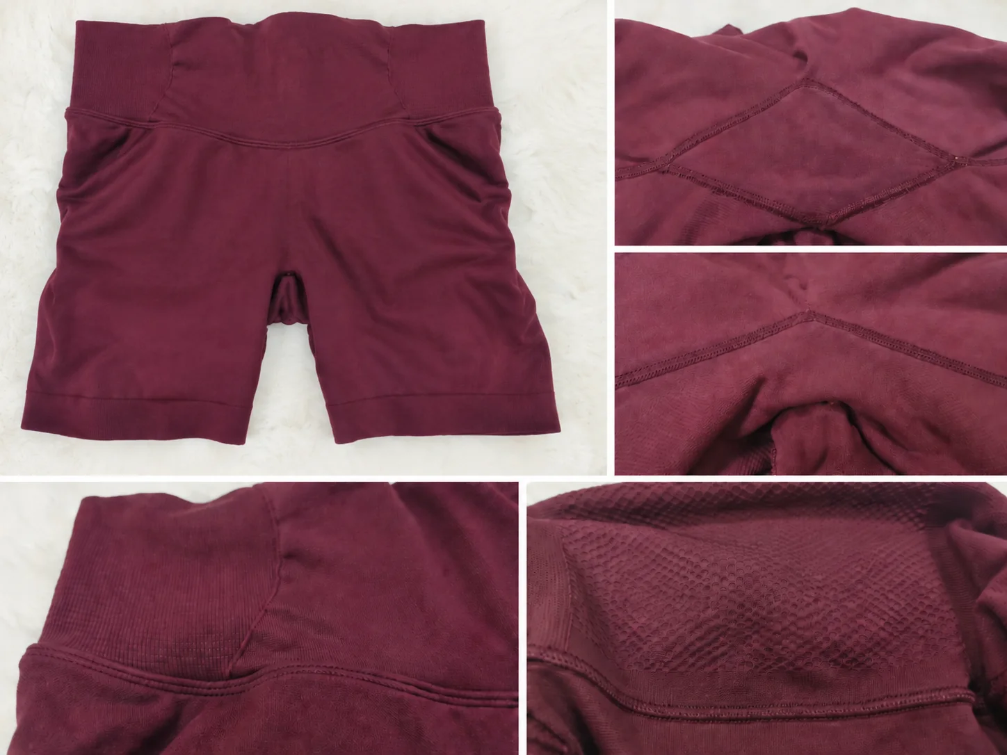 Workout clothing gusset construction detail