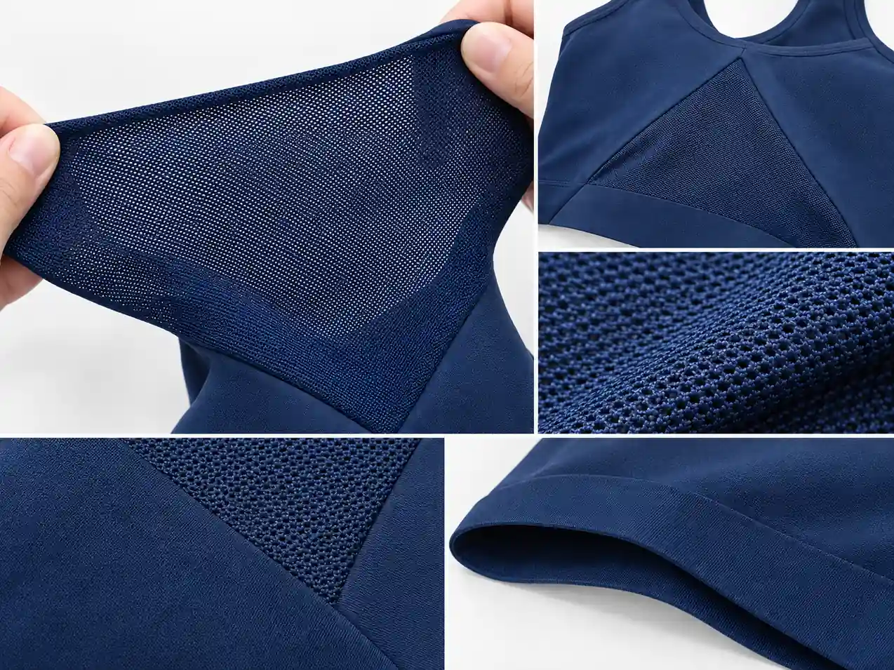 Seamless activewear mesh knit structure
