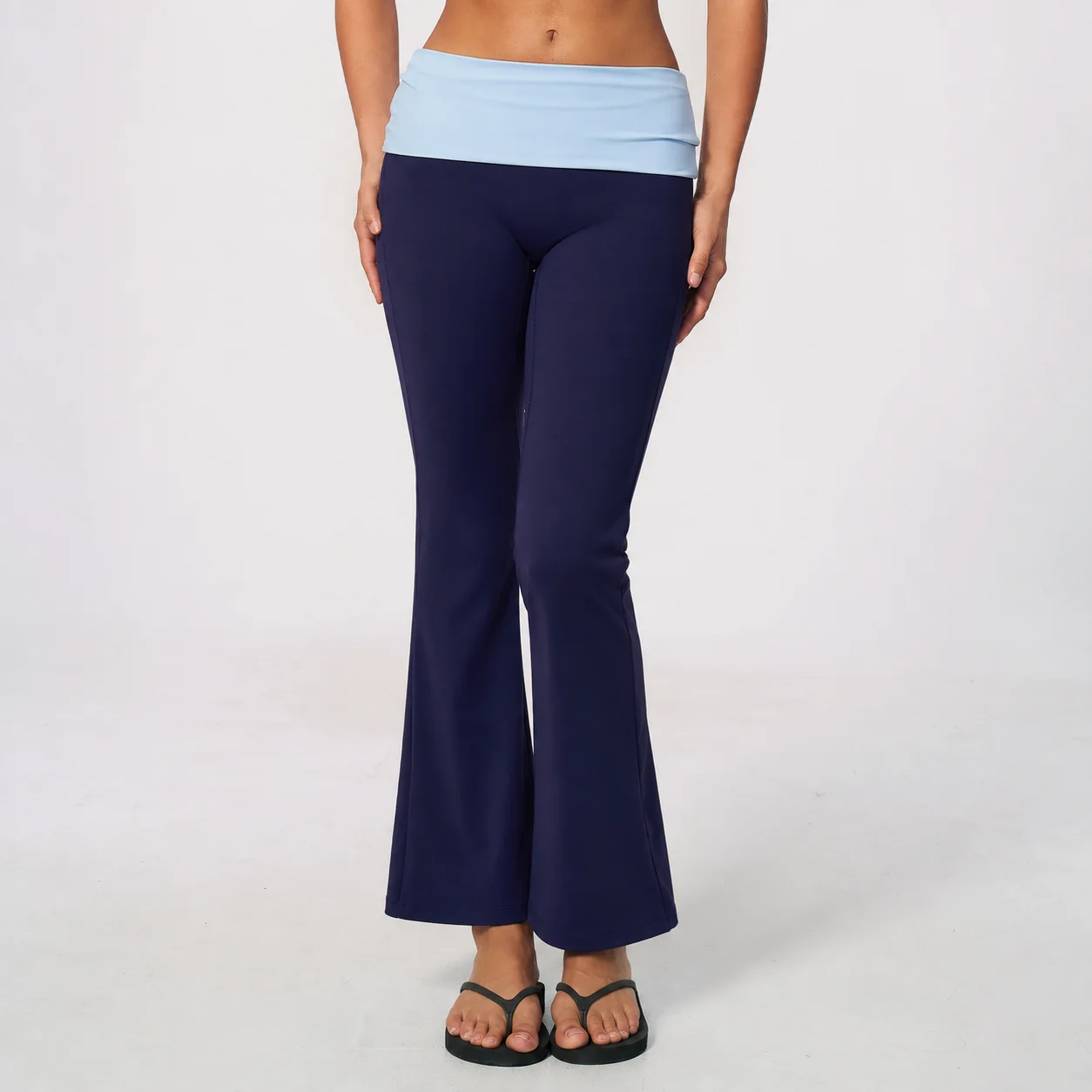Shorter inseam flare leggings silhouette