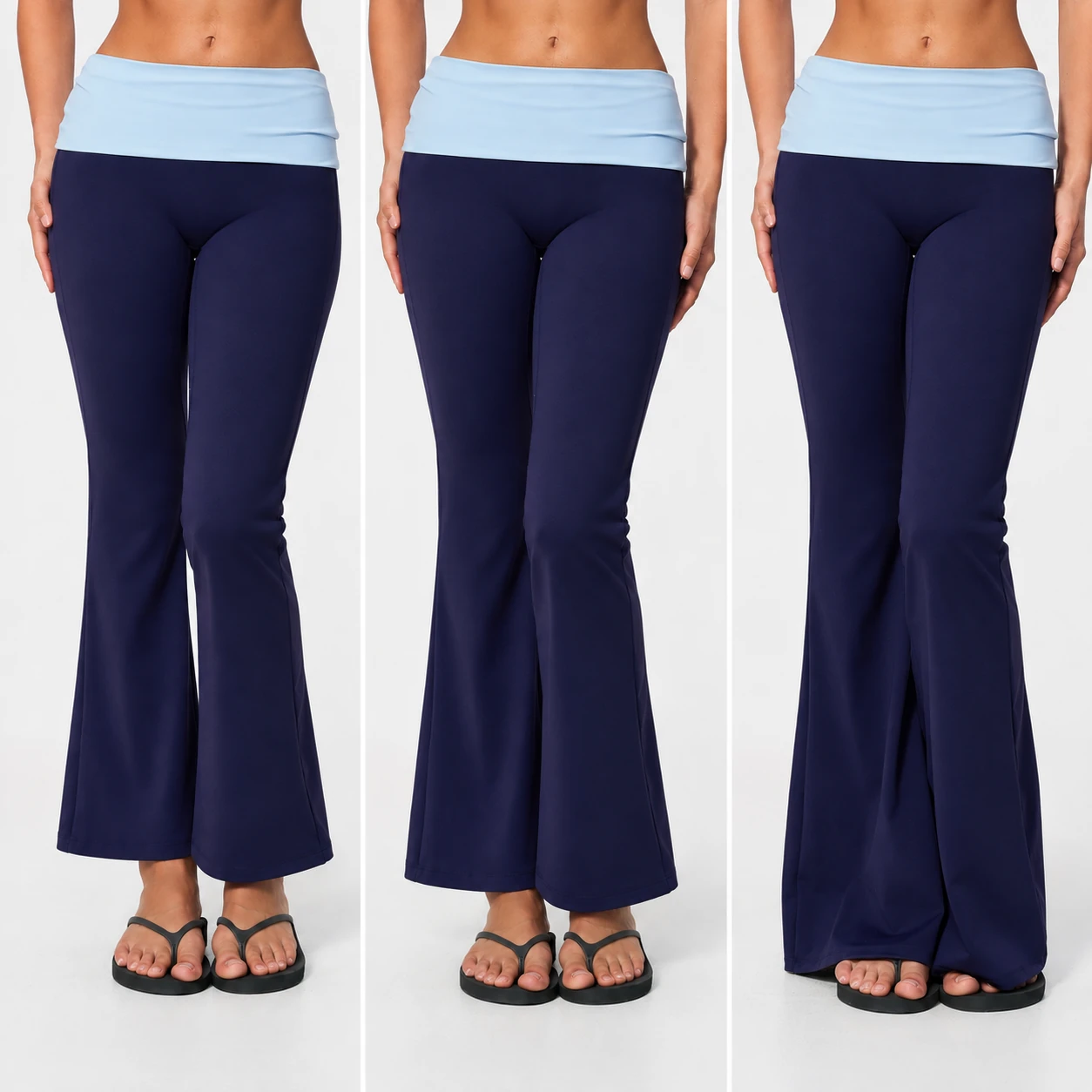 Multiple flare leggings inseam lengths for a branded program