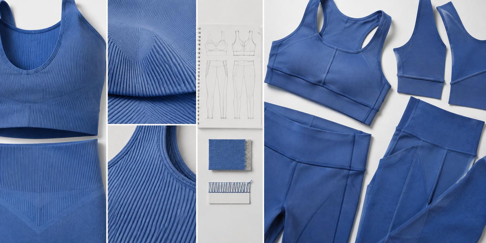 Activewear construction detail evaluated for manufacturing feasibility