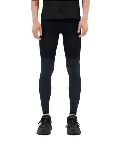 Men's full length seamless compression muscle tights for athletic recovery