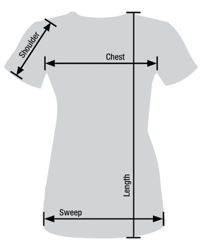 Regular-length gym training T-shirt showing shoulder, chest and hem proportions