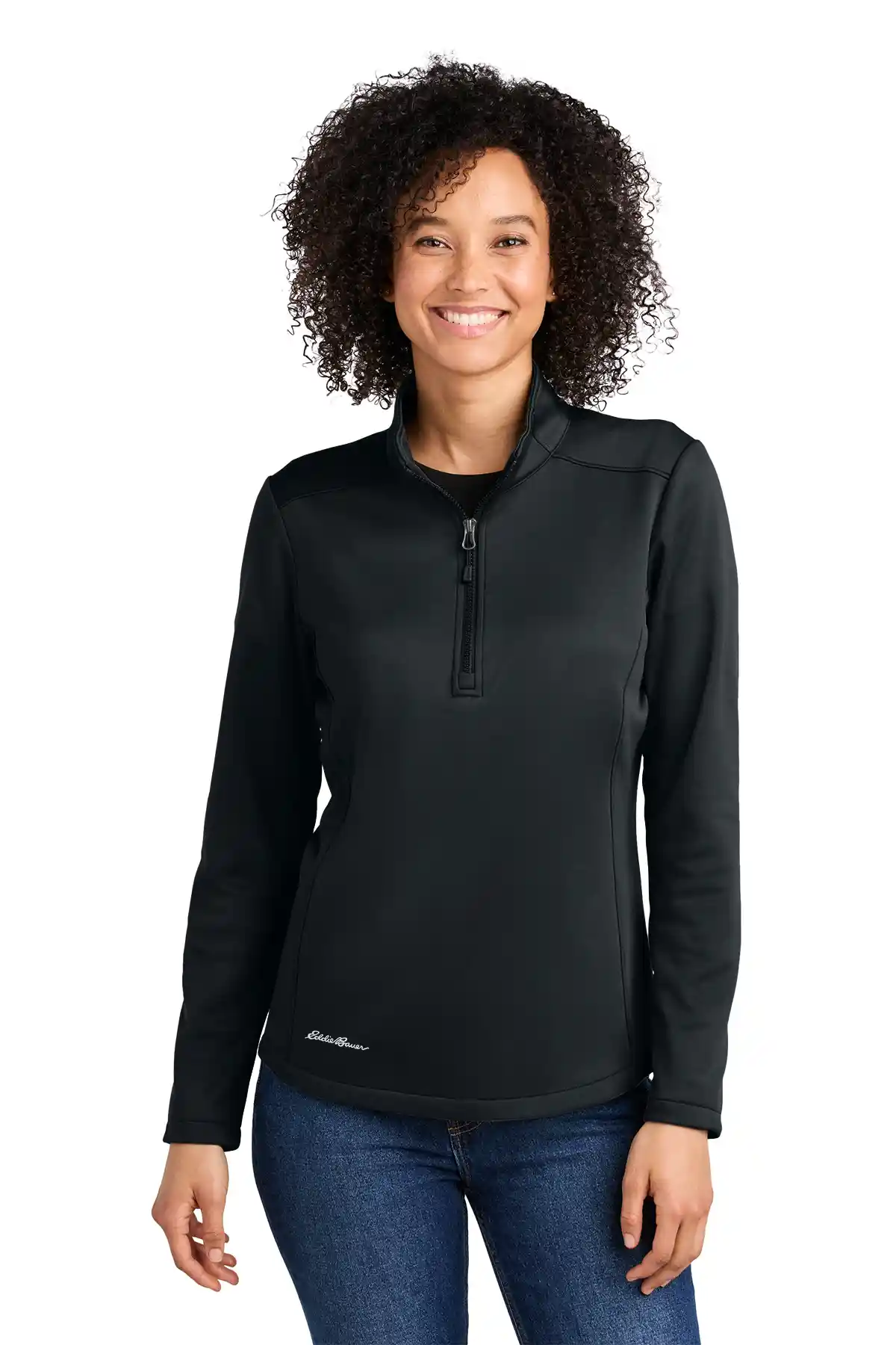 Real brushed training midlayer with half zip closure